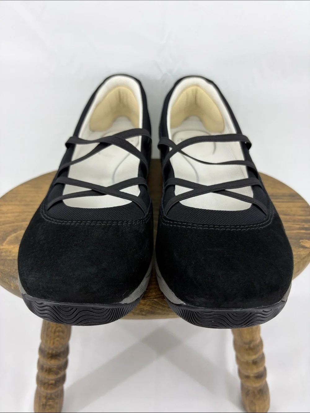 Dansko Womens Harper Slip-on Black Suede Strappy Mary Jane Sneakers, sz 39